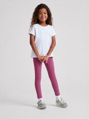 Beyond Yoga Rose Pink Leggings Girls Soft Stretch Activewear Size 4T